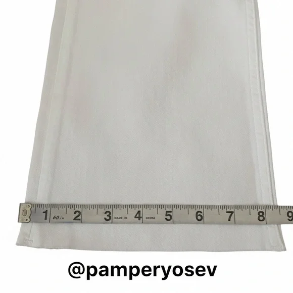 rag & bone Casey Exposed Button High Waist Ankle Flare Jeans (Optic White) - Picture 9 of 13